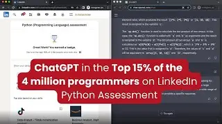 ChatGPT outperforms 85% of the 4m programmers assessed on Python on LinkedIn