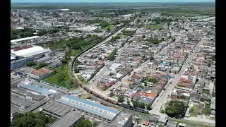 [DRONE/4K] CIDADE DE PELOTAS VISTA DE CIMA + 2 Locomotivas e 75 Vagões RUMO a Cruz Alta-RS!