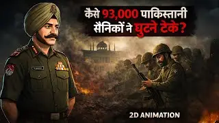 Kaise 93,000 Pakistani Sainikon Ne Ghutne Teke? | India Pakistan 1971 War | 2D animated
