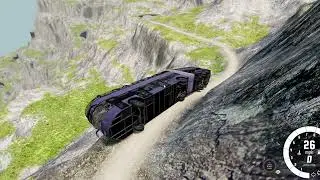 Fancy bus & police car down in the hole BeamNg Drive #LogicBang