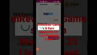 mRewards-Games & Earn Money App:₹25 Live Payment Proof|mRewards Payment Proof Live|mRewards #shorts