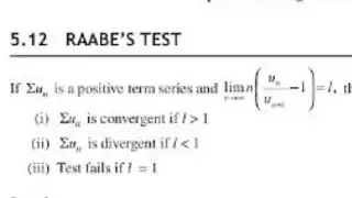 examples of rabbe's test for infinite series.