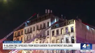 Fire spreads from beer garden to apartment building in East Harlem