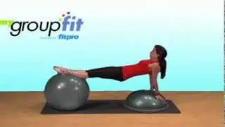 MyGroupFit Quick Clip: BOSU Back Support with Knee Stretch