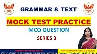 SLST ENGLISH FREE MOCK TEST SERIES 3 // MCQ PRACTICE #slstenglish #mocktest #wbssc #minimocktest