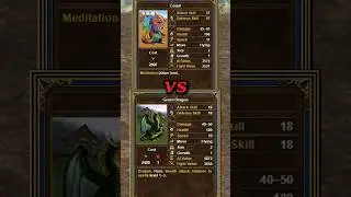 Tier 7 CHECK BATTLE Couatl vs Green Dragon #heroes3 #games #gaming #gameplay #battle #shorts