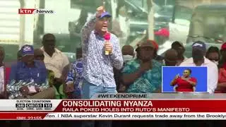 Raila calls out Ruto over his failure to commit himself to fight against corruption in his manifesto