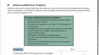 AS Mathematics for CIE - P1 Differentiation 6 - Maximum/Minimum Problems