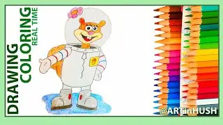 How to Draw Sandy Cheeks from SpongeBob | Step by Step for Kids  🐿 