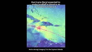 Hurricane Beryl to make Landfall in Jamaica as Cat. 4! #Beryl #majorhurricane #hurricaneseason2024