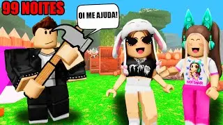 JOGANDO COM ALEATÓRIOS NO 99 NOITES!! - Roblox - 99 noites na floresta