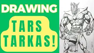 Timelapse drawing of Warlord of Mars' four-armed warrior-Tars Tarkas!
