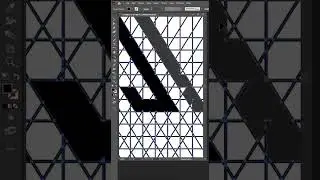 monogram grid logo design in Illustrator#shorts