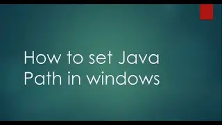 How to Set Java Classpath in Windows