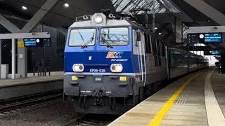 Odjazd EP09-038 Z IC ,,Silesia&rsquo;&rsquo; Na stacji Warszawa Zachodnia 2025