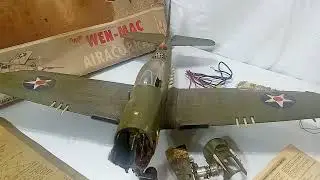 VINTAGE WEN-MAC P-39 CONTROL LINE GAS POWERED FIGHTER PLANE