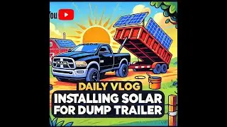 Daily vlog with installing solar for dump trailer