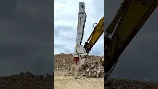 This Excavator Hammer Attachment is a Demolition BEAST!