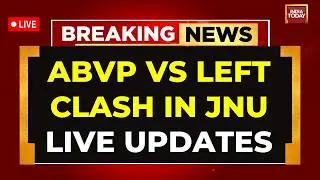 JNU Stone Pelting LIVE News | ABVP vs Left Wing Students Clash in JNU | JNU News LIVE | JNU LIVE
