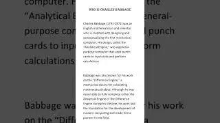 who is Charles Babbage. #charlesbabbage