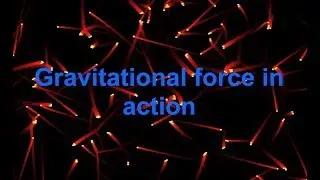 🌌 Gravitational force in action - simulation of 1000 planets interacting gravitationally