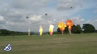 RC Airbourne Warfare Model planes and pyrotecnics -  Headcorn - Southern Model Air Show 2022