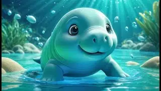 Manatee Tails Go Swish Swish Swish | English Nursery Rhyme | Kids Songs | Baby Music