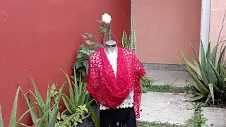 Como Hacer una pashmima, rebozo, bufanda, Tejiendo El Mundo A Crochet