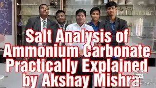 Salt Analysis of Ammonium Carbonate For Class 11th & 12th Chemistry Qualitative Analysis