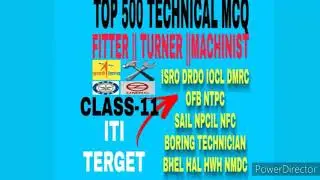 TOP 500 TECHNICAL MCQ PART -11 ALL TECHNICAL EXAM FITTER TURNER MACHINIST  ISRO DRDO DMRC NMRC NTPC
