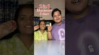 My Sister Vs Me : Who will make the best 2 in 1 Sharpener and Eraser #shorts