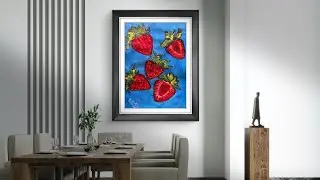 How to Paint Strawberries with Gouache | Loosely Painted | HIMI Gouache Paint | Easy to Paint #art 