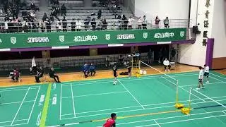 台北市教育盃國男雙 vs 介壽國中 張賀鈞·王浩宇 15:21；21:8 ；21:18