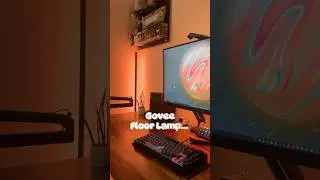 Setup upgrade with Govee Floor Lamp.. #setup #update #govee #desksetup #cozy