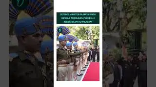 Defence Minister Rajnath Singh Unfurls Tricolour at His Delhi Residence on Republic Day.