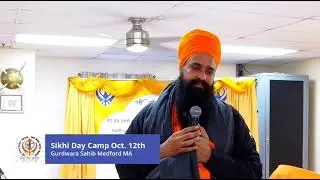 Sikhi Day Camp at Gurdwara Sahib - Khalsa ji speaking to young Bhuchangis