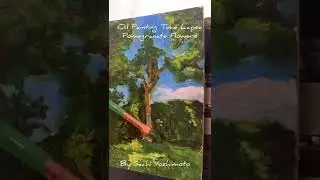 Oil Painting Time Lapse &ldquo;Pomegranate Flowers&rdquo; #oilpainting #shorts #allaprima #timelapsepainting