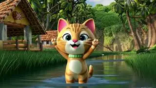 बिल्ली और मागर्म मच्छ की दोस्त   cat friendship and crocodile story  #cartoon 