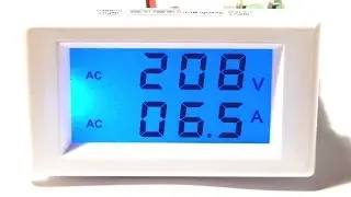 Обзор и подключение цифрового вольтамперметра AC 300v 100a + трансформатор тока digital ammeter