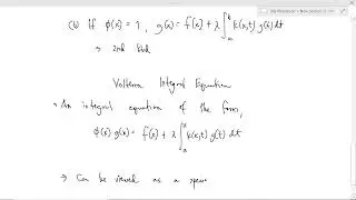 Mathematical Physics: Integral Equations - Part1