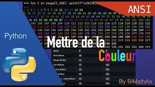 Python -- Mettre de la couleur -- BiMathAx