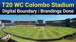 Colombo Cricket Stadium T20 WC Digital Boundary Install | Grass Patterns & Brandings Done