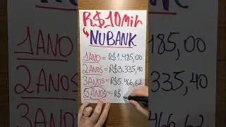 Quanto rende R$10 MIL na NUBANK? #investimento #finan&ccedil;as #dinheiro #investidor #milh&atilde;o