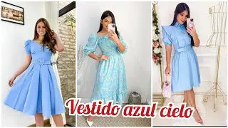 ✅️Hermosos vestidos color azul cielo