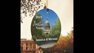 Austin Texas Ornament &bull;  #ornaments #travel #statecapital #christmas #austin #texas #uniquegifts