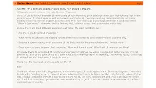 Ask HN: I'm a software engineer going blind, how should I prepare?