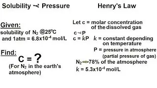 Chemistry - Solutions (24 of 53) Effects of Pressure on Solubility: Ex. 1