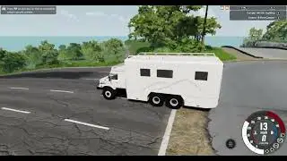Destruição de carros vs Rodovia em declive BEAMNG.DRIVE