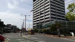 Trolleybuses in Wellington - leaving the railway station terminal
