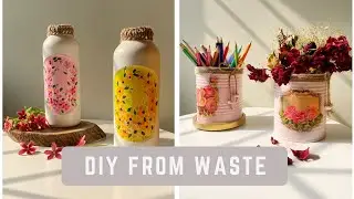 DIY from Waste Materials | Bottle Painting Ideas | Bottle DIY